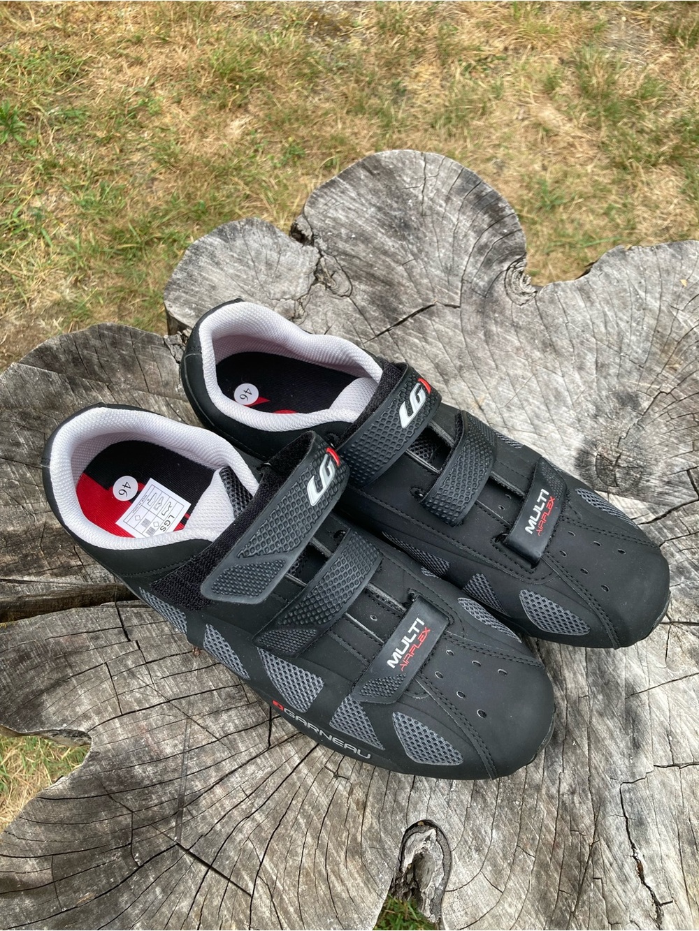 Men's Black Multi-Sport Cycling Shoes with Triple-Strap Closure